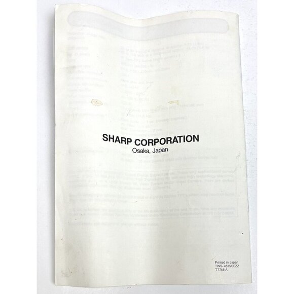 SHARP SharpVision LCD Projector XG-1500U Owners Users OPERATION MANUAL ONLY - Picture 2 of 2